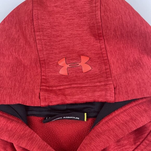 Under Armour Storm1 Hoodie Sweatshirt Mens L Red Loose Fleece Long Sleeve - Picture 11 of 11